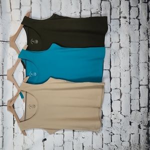 SET OF 3 Ribbed Tank Tops
